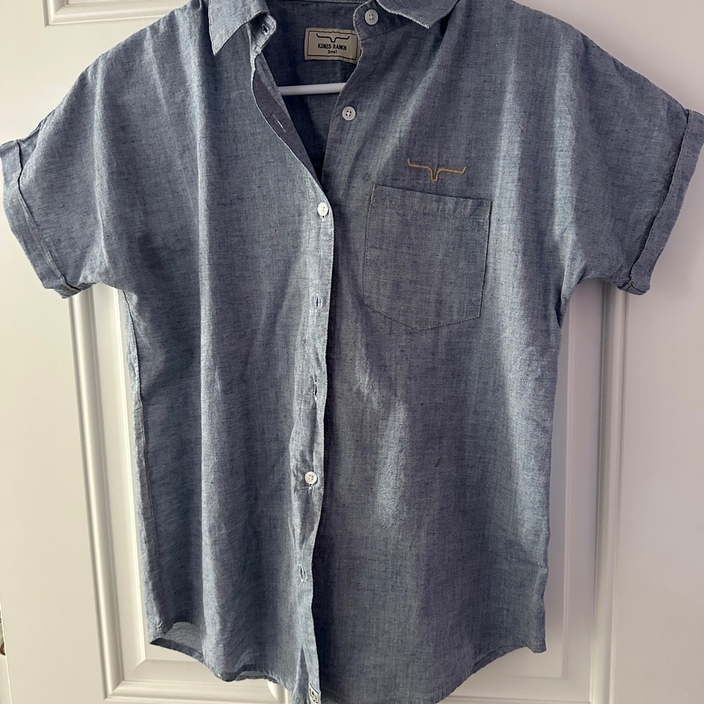 New KIMES  Ranch washed denim top!
